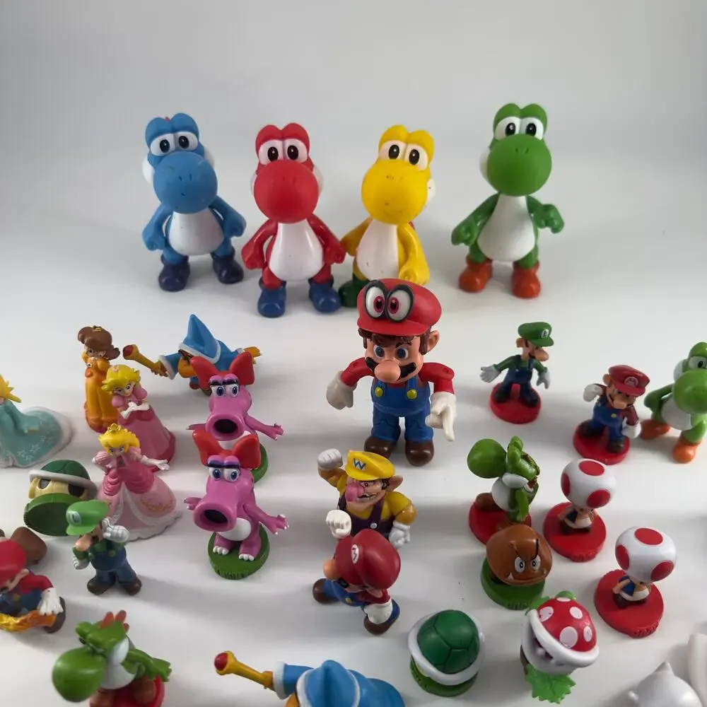 Nintendo Super Mario Figure Lot of 55| Yoshi, Mario, Peach, Luigi + More